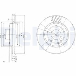 DISC FRANA DELPHI BG3395 - Compatibil cu MERCEDES-BENZ