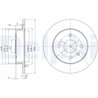 DISC FRANA DELPHI BG3403 - Compatibil cu CHEVROLET, OPEL, VAUXHALL