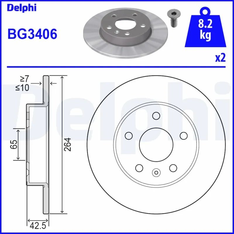 Disc frana Delphi BG3406