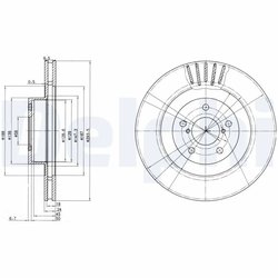 DISC FRANA DELPHI BG3413 - Compatibil cu SUBARU, TOYOTA
