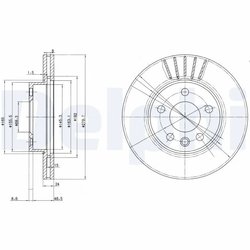 DISC FRANA DELPHI BG3417 - Compatibil cu VW
