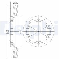 DISC FRANA DELPHI BG3422 - Compatibil cu FORD, NISSAN