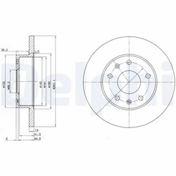 DISC FRANA DELPHI BG3426 - Compatibil cu LAND ROVER, TOYOTA
