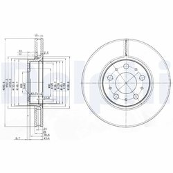 DISC FRANA DELPHI BG3513 - Compatibil cu VOLVO