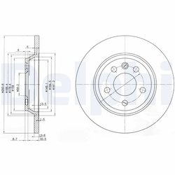DISC FRANA DELPHI BG3518 - Compatibil cu FORD, SEAT, VW