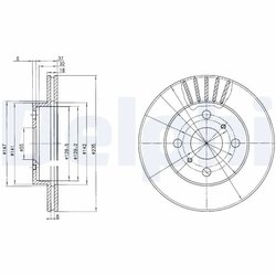 DISC FRANA DELPHI BG3519 - Compatibil cu TOYOTA