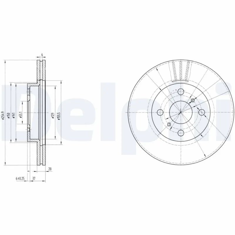 Disc frana Delphi BG3520
