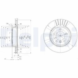 Disc frana Delphi BG3527C