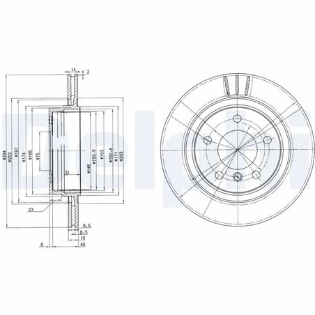Disc frana Delphi BG3530C