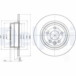 DISC FRANA DELPHI BG3550 - Compatibil cu MG, ROVER
