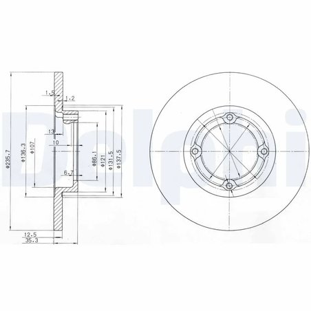 Disc frana Delphi BG3551