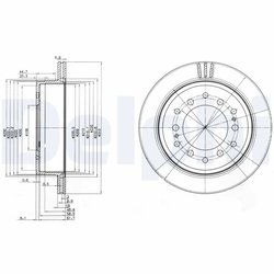 DISC FRANA DELPHI BG3557 - Compatibil cu LEXUS, TOYOTA
