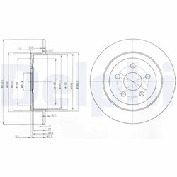 DISC FRANA DELPHI BG3593 - Compatibil cu CHRYSLER, DODGE
