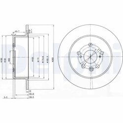 DISC FRANA DELPHI BG3583 - Compatibil cu TOYOTA