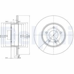 DISC FRANA DELPHI BG3602 - Compatibil cu MERCEDES-BENZ