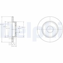 DISC FRANA DELPHI BG3673 - Compatibil cu AUDI, SEAT
