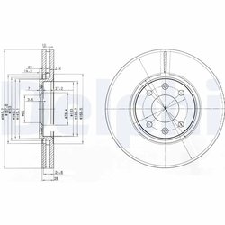 Disc frana Delphi BG3675