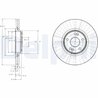 DISC FRANA DELPHI BG3688 - Compatibil cu RENAULT
