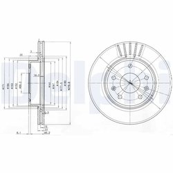 DISC FRANA DELPHI BG3702C - Compatibil cu LAND ROVER