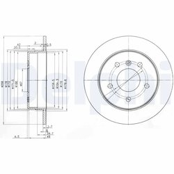 DISC FRANA DELPHI BG3710 - Compatibil cu MERCEDES-BENZ