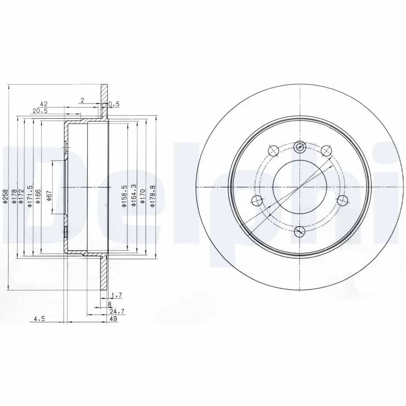 Disc frana Delphi BG3710