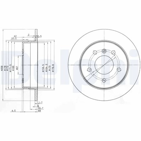 Disc frana Delphi BG3710