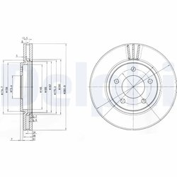 DISC FRANA DELPHI BG3715 - Compatibil cu CHRYSLER, DODGE