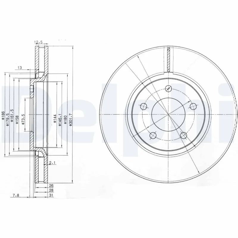 Disc frana Delphi BG3716