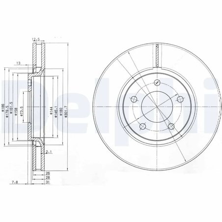 Disc frana Delphi BG3716
