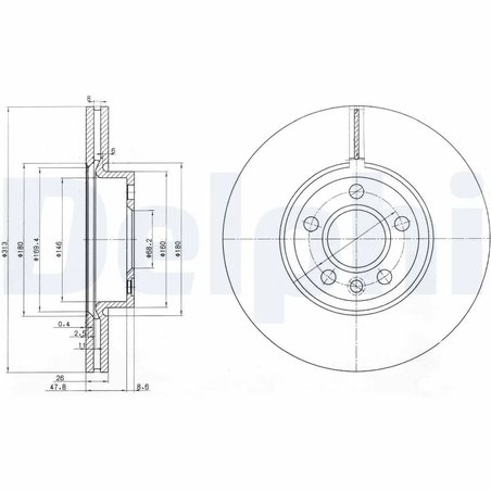 Disc frana Delphi BG3719