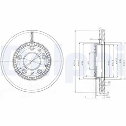 DISC FRANA DELPHI BG3724 - Compatibil cu MAZDA