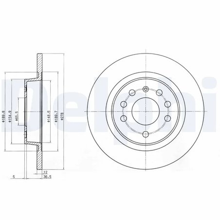 Disc frana Delphi BG3731C