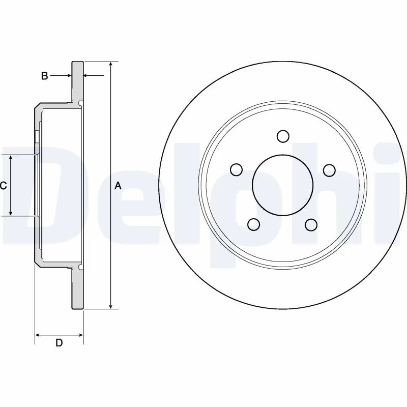 DISC FRANA DELPHI BG3739 - Compatibil cu CHRYSLER, DODGE, JEEP