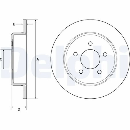 DISC FRANA DELPHI BG3739 - Compatibil cu CHRYSLER, DODGE, JEEP