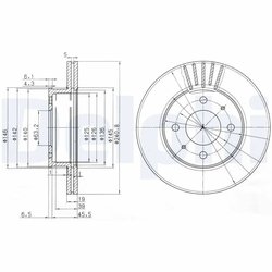 Disc frana Delphi BG3749