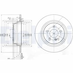 DISC FRANA DELPHI BG3757 - Compatibil cu MERCEDES-BENZ