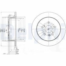 DISC FRANA DELPHI BG3779 - Compatibil cu TOYOTA