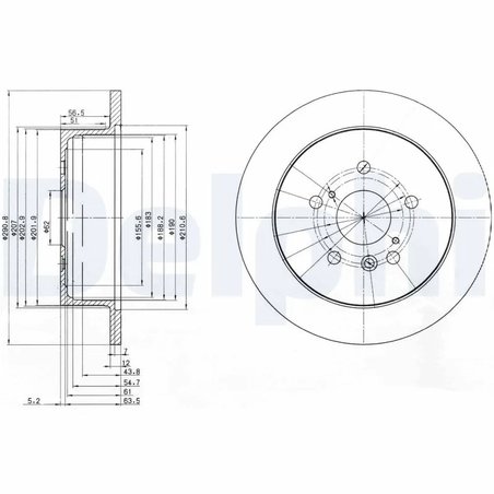 Disc frana Delphi BG3779