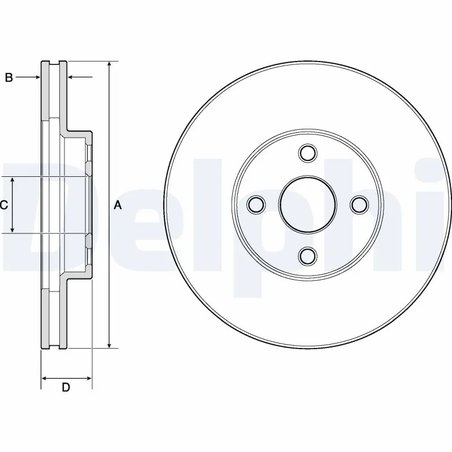 DISC FRANA DELPHI BG3780 - Compatibil cu TOYOTA