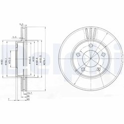 DISC FRANA DELPHI BG3792 - Compatibil cu FORD, FORD USA, MAZDA