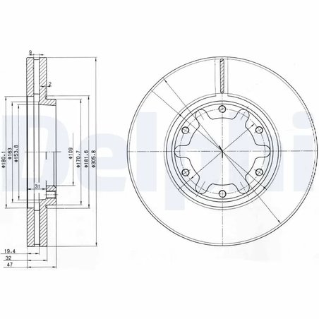 Disc frana Delphi BG3817