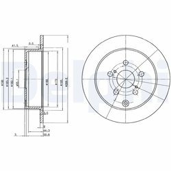 DISC FRANA DELPHI BG3822 - Compatibil cu TOYOTA