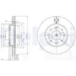 DISC FRANA DELPHI BG3839 - Compatibil cu FIAT, FORD