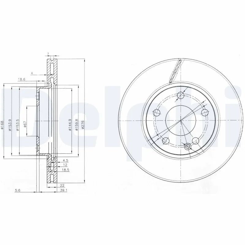 Disc frana Delphi BG3845C
