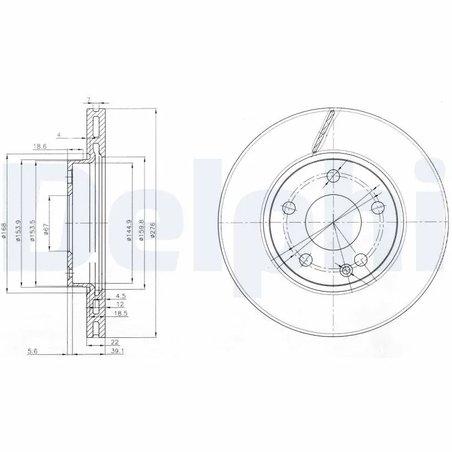 Disc frana Delphi BG3845C