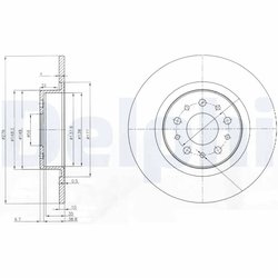DISC FRANA DELPHI BG3857 - Compatibil cu ALFA ROMEO