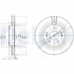 DISC FRANA DELPHI BG3860 - Compatibil cu HYUNDAI