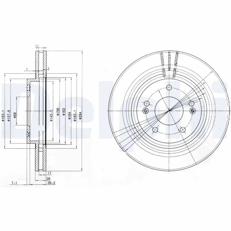 DISC FRANA DELPHI BG3860 - Compatibil cu HYUNDAI