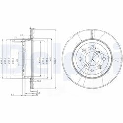 DISC FRANA DELPHI BG3884 - Compatibil cu OPEL, SUBARU, SUZUKI, VAUXHALL