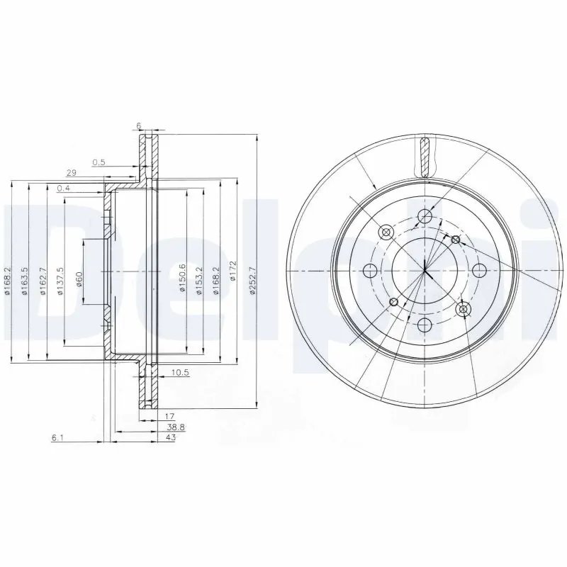 Disc frana Delphi BG3884
